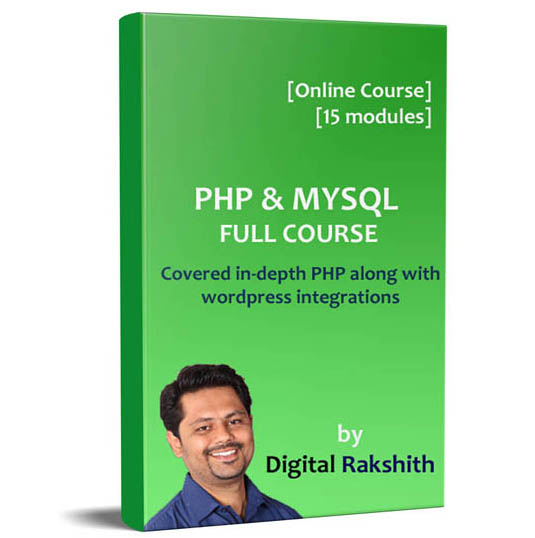 Digital Rakshith php tutorial